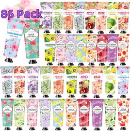 86 Pack Hand Cream Christmas Gifts,Stocking Stuffers for Adults Teacher Gifts,Appreciation Gifts for Coworkers,Hand Lotion Travel Size in Bulk for Dry Cracked Hands,Baby Shower Prizes Gifts for Women