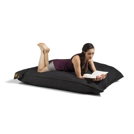 Jaxx 5.5 ft Pillow Saxx Bean Bag Chair & Floor Pillow, Black Denim
