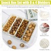 Divided Serving Tray with Lid & Handle| Multi-Purposed Snackle Box