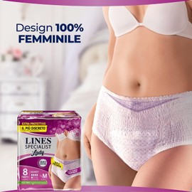 Lines Lines Specialist Pants Discreet Medium Incontinence Pads - 2 Packs of 8