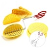 Froiny Stainless Steel Taco Maker Tongs, 12.6 Inch Long, Red,