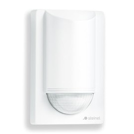 Steinel Motion Sensor is 2180 Eco White, 180°/12 m PIR Sensor, 350 W LED Switching Load, Wall Sensor, Anti-Creep Protection