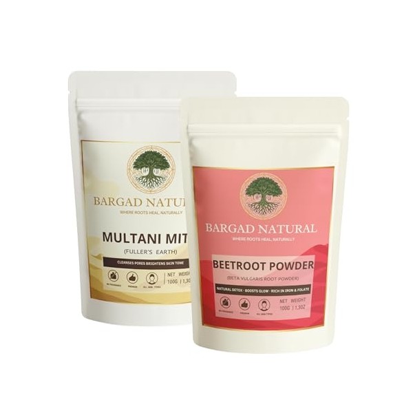 Multani Mitti & Beetroot Powder Combo – 100% Pure Face