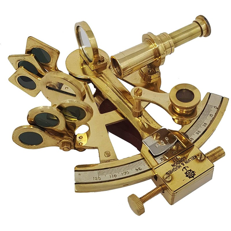 Nautical Marine Navigation Antique Navigation Sextant With Solid Wooden Box