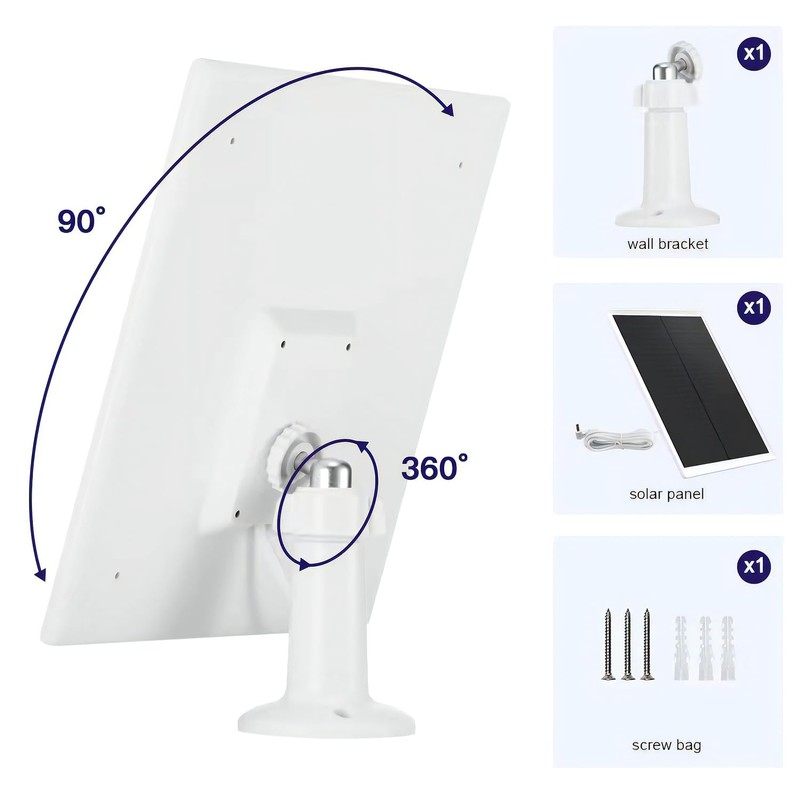OuOudoit Ring Camera Solar Panel, Compatible with Ring Stick Up