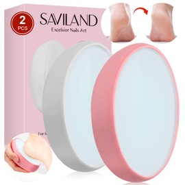 Saviland Foot File - 2PCS Glass Foot File Foot Scrubber Callus Remover For Feet, Smooth & Soft & Convenient Shower Foot Scrubber Dead Skin Callus Remover Remover, Pedicure Kit Foot Spa (Pink & White)