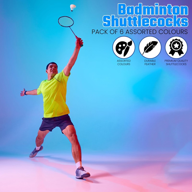 HiFEN® Badminton Shuttlecocks – Pack of 6 | High-Durability &