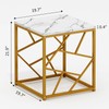 SogesHome 20 inches End Table for Couch, Gold Bedside Table