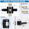 Plustool 8 Pack Matte Black Door Handles, Keyless Interior Door