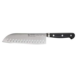 HENCKELS Classic Precision Razor-Sharp Hollow Edge Santoku Knife 7 Inch, German Engineered Informed by 100+ Years of Mastery
