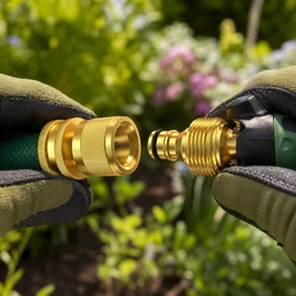 3/4-Inch Brass Garden Hose Quick Connect Fitting Set