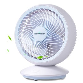 KEYNICE Circulator Fan, Oscillating, Silent, DC Motor, Wall Mounted, Compact, Powerful Blower, Car, Camping, USB Power, 3 Adjustable Airflow, 6 Tatami Mats, Strong Ventilation, Air Circulation, Energy