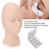 Eyelash Extension Mannequin Head with 3 Pairs Removable Eyelids,Eyelash Mannequin