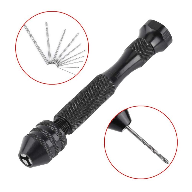 Broca manual de precisión de tornillo negro con brocas giratorias