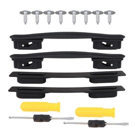 2Pcs Flexible Strap Black Suitcase Luggage Replacement Handle (2 pcs)