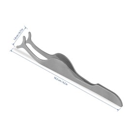 False Eyelashes Extension Applicator Remover Clip Tweezers Nipper (Silver)