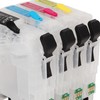 Ink Cartridges Compatible Refill Replacement With Permanent Chip 4 Colors