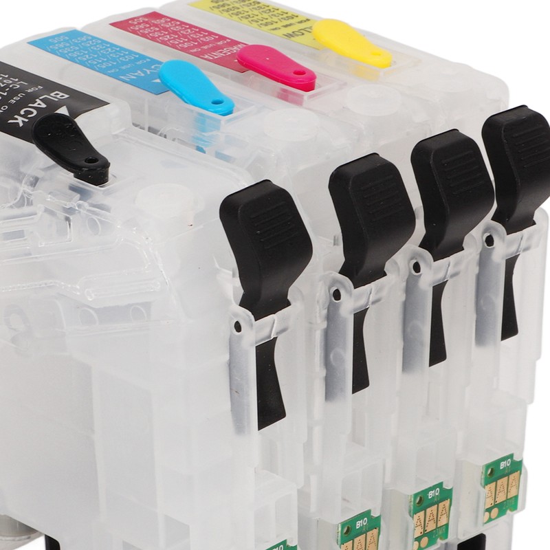 Ink Cartridges Compatible Refill Replacement With Permanent Chip 4 Colors