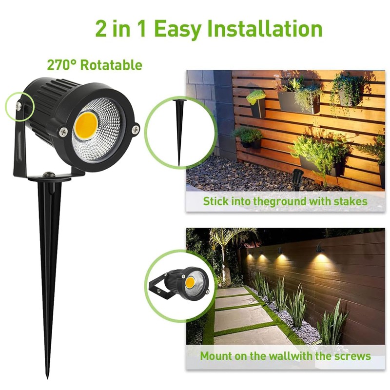 AHSELLUS Low Voltage Landscape Lighting Spotlights Outdoor Landscape Lights LED