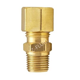 (10) EZ-Fluid 5/8" Comp. x 3/8" MIP Male Adapter Reducing Union Coupling Fittings Connector,Compression x NPT,LF Brass Compression Tube Fitting Safe for Drinking water Plumbing