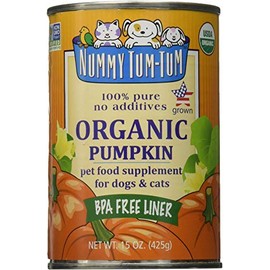 NUMMY TUM TUM Organic Canned Pumpkin For Dogs, 15 OZ (Pack of 12)