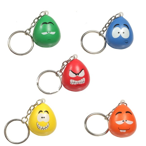 Mood Maniac Key Chain - Emotion Face Stress Relievers Set