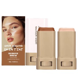 Beauty Balm Skin Tint Stick 2PCS - Serum Boosted Foundation Stick, Hydrating Color Mix Tinted Moisturizer, Lightweight Sheer to Medium Coverage with Radiant Dewy Finish for Women, All-Day Wear (#3+#5)