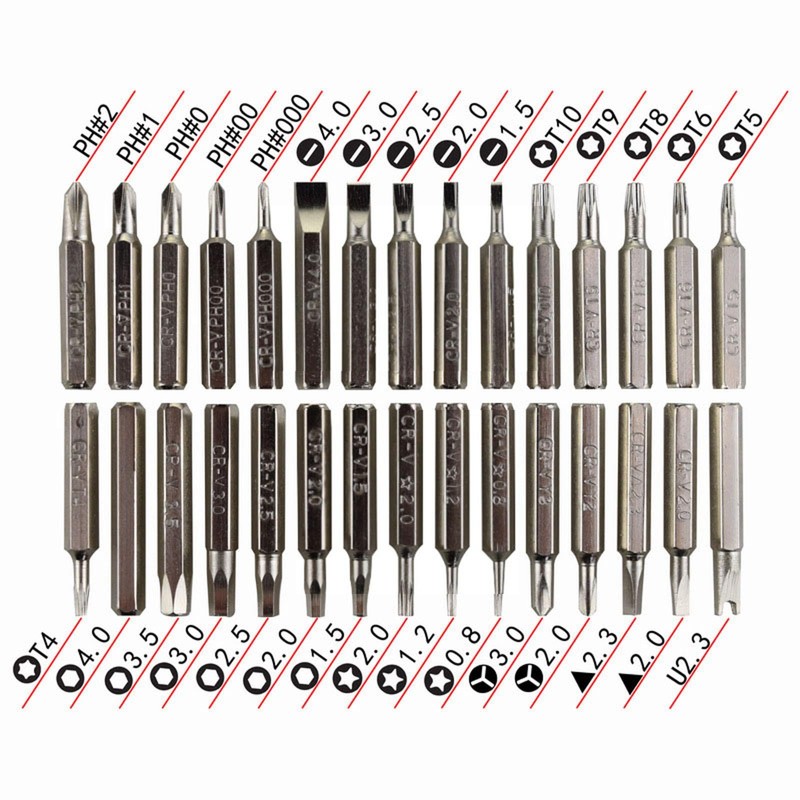 32 in 1 Micro Screw Driver Set Magnetic Precision Triangle