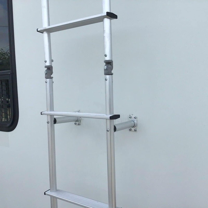 KUAFU Universal RV Exterior Motorhome Straight Ladder RV Rear Ladder