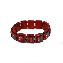 SHUCK24 Unique Handmade Jerusalem Cross Bracelet Original from Jerusalem. A small piece of "Holy Land" around her wrist.