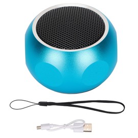 Mini Portable Bluetooth Speaker Cute Tiny Wireless Speaker with Lanyard for Shower Bike Car TravelBlue