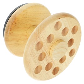 Ipetboom Wooden Scissors Holder with Rotating Base Desktop Shear Organizer for Barbershop and Hair Salon Slip Foot Pad Durable Wooden Material Convenient Scissors Storage