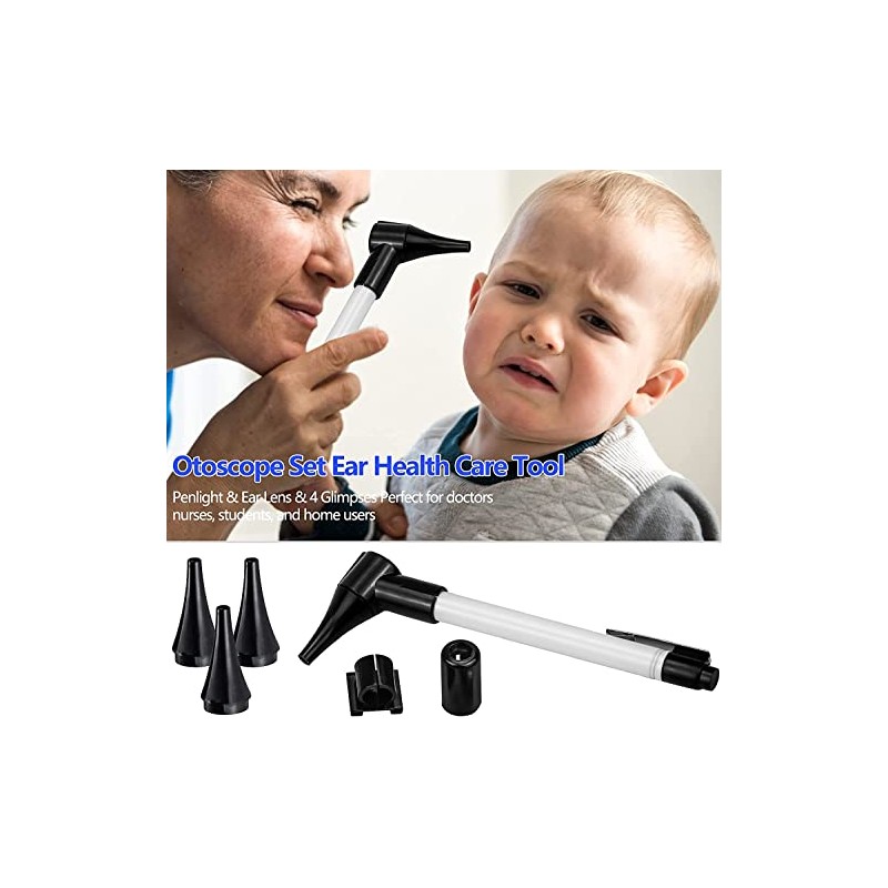 Ear Light Otoscope, Portable HD Ear Microscope, Diagnostic Penlight, Otoscope
