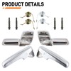 Topkidame Set of 4 Chrome Interior Door Handle Trim Compatible
