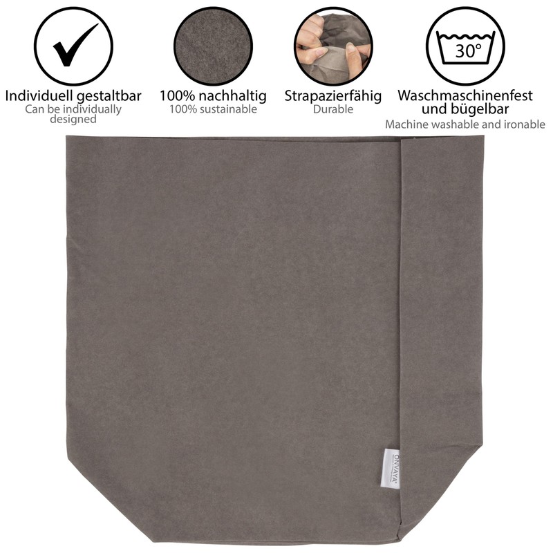 ONVAYA® Storage Basket Gold/Grey | Roll Up Box | Decorative