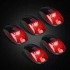 AMEXMART 5X Red LED Cab Lights Smoked Cab Roof Running