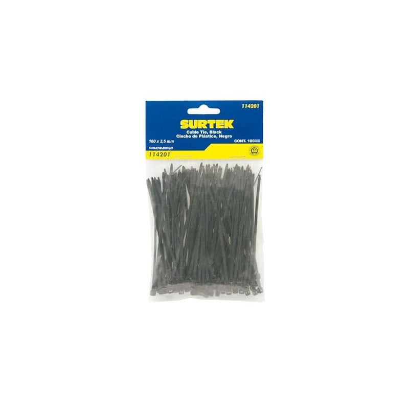 Surtek 114201 Cinchos Plásticos 100 x 2.5 mm 100 Piezas