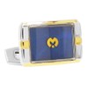 mila schon milla shawn blue gold cufflinks mss145, Brass, No