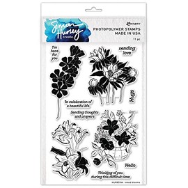 Simon Hurley Create. Clear Stamps 6"X9"-Inked Blooms