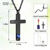 Dletay Cross Necklace for Ashes Stainless Steel Cremation Jewelry for