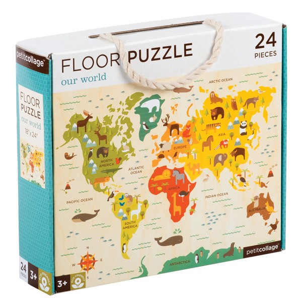 Petit Collage Floor Puzzle, Our World, 24-Pieces – Large Puzzle