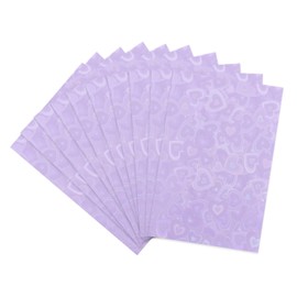 uxcell 100 Pcs Photocard Sleeves, 3.5" x 1.5" Plastic Heart Card Protector Laser Flashing Card Sleeves for Kpop, Photo Cards, Standard Sized Cards Cover, Purple