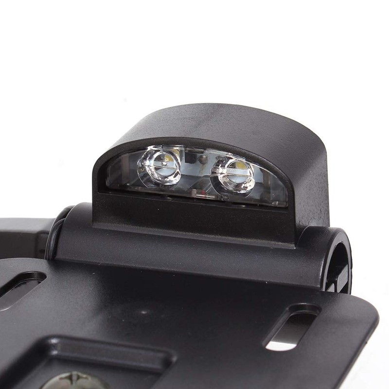 AQIMY Motorcycle LED Light License Plate Frames Side Mount License