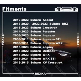 Rexka 10pcs 7mm Hole Bumper Cover Retainer Clip Rocker Panel Molding Clip 909140062 for Subaru Forester Impreza Legacy Outback Ascent BRZ Crosstrek WRX