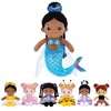 OUOZZZ 15" Soft Black Mermaid Doll for Girls - First