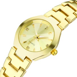 IBSO Women Watches Ladies Dress Analog Quartz Watch Waterproof Bracelet Wristwatches Relogio Feminino (0040L GD GD)