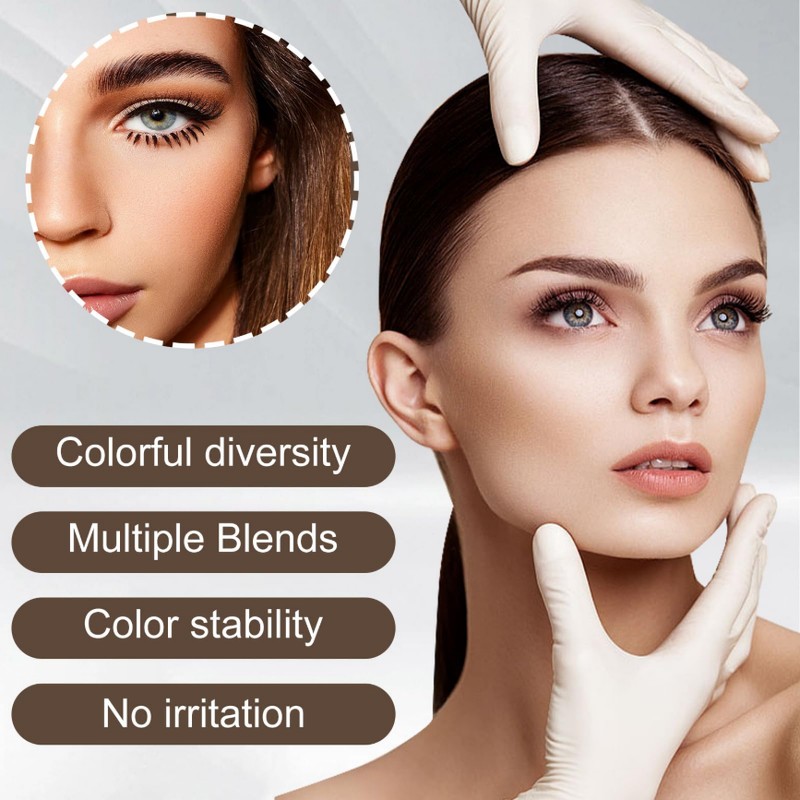 DLD Pigment Kit Eyebrow Tattoo Lip Embroidery Liquid Long Lasting
