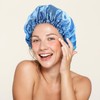 Shower Cap, Shower Cap Reusable Waterproof Washable for Women, Elastic