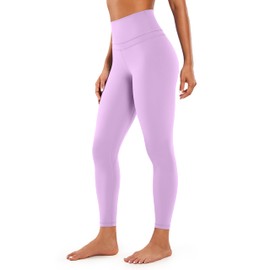 CRZ YOGA Womens Naked Feeling Workout 7/8 Yoga Leggings - 25 Inches High Waist Tight Pants Lilac Small