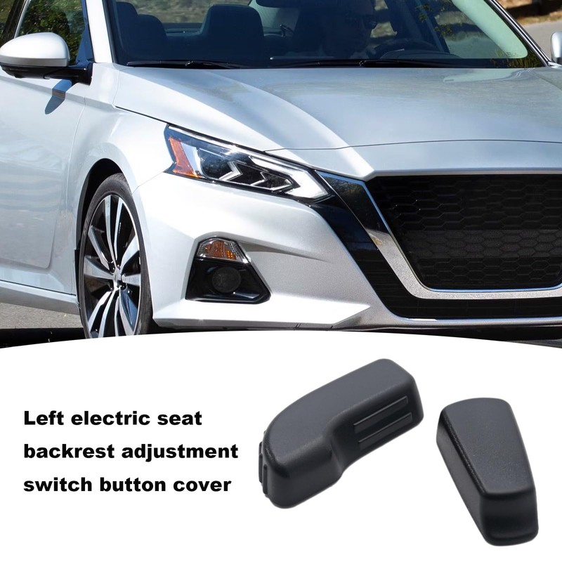 Vkinman 2Pcs Power Seat Backrest Adjust Switch Button Cap Cover